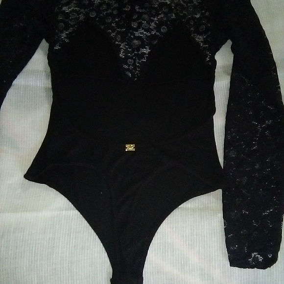 For the Love of Lemons Black long sleeves bodysuit - Picture 1 of 4